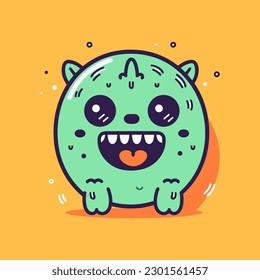 Cute monster illustration is quirky and whimsical, perfect for designs that are playful and imaginative.