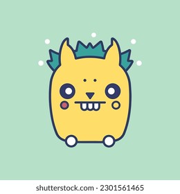 Cute monster illustration is quirky and whimsical, perfect for designs that are playful and imaginative.