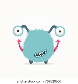 Cute monster illustration vector