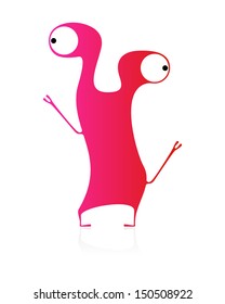 Cute monster isolated on white. vector