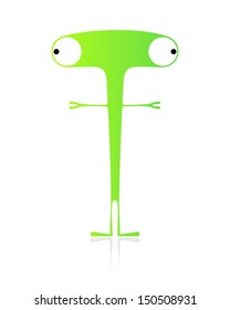 Cute monster isolated on white. vector