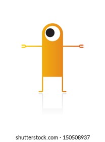 Cute monster isolated on white. vector