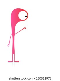 Cute monster isolated on white. vector