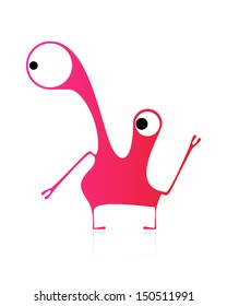 Cute monster isolated on white. vector