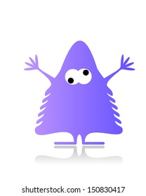 Cute monster isolated on white. vector