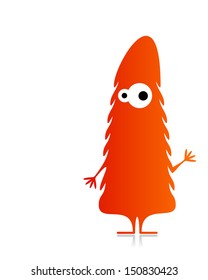 Cute monster isolated on white. vector