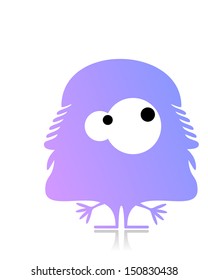Cute monster isolated on white. vector