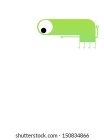 Cute monster isolated on white. vector