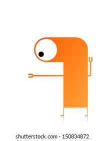 Cute monster isolated on white. vector