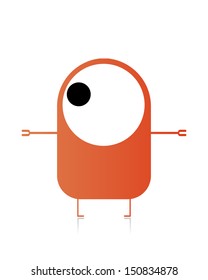 Cute monster isolated on white. vector