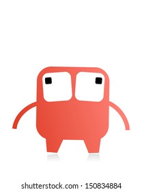 Cute monster isolated on white. vector