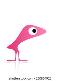 Cute monster isolated on white. vector