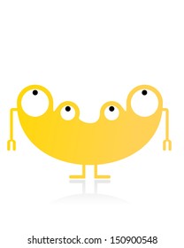 Cute monster isolated on white. vector