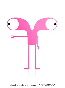 Cute monster isolated on white. vector