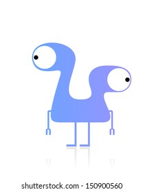 Cute monster isolated on white. vector