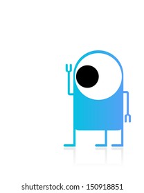 Cute monster isolated on white. vector