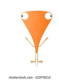 Cute monster isolated on white. vector