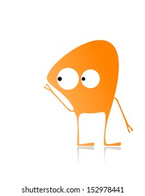 Cute monster isolated on white. vector
