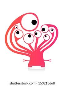 Cute monster isolated on white. vector