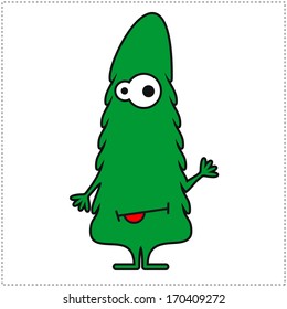 Cute monster isolated on white