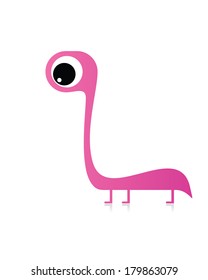 Cute monster isolated on white. vector