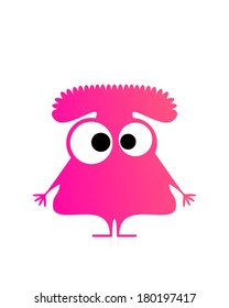 Cute monster isolated on white. vector