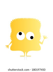Cute monster isolated on white. vector