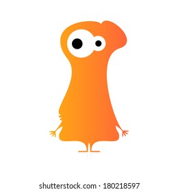 Cute monster isolated on white. vector