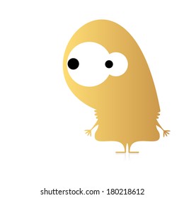 Cute monster isolated on white. vector