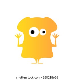 Cute monster isolated on white. vector