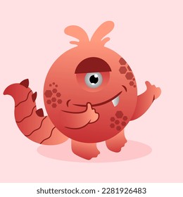 Cute monster kid cartoon vector icon illustration. monster holiday icon concept isolated