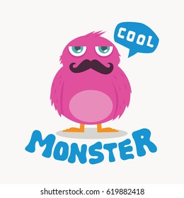 Cute Monster Kids Logo Template