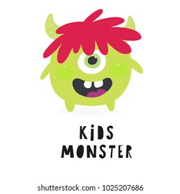 Cute Monster. Monster kids vector set.