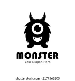 Cute Monster Logo Abstract Vector