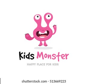 Cute Monster Logo Template