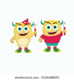Cute Monster Mascot Vector Illustration