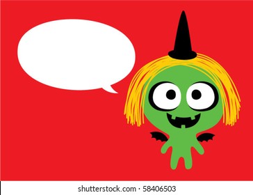 cute monster message tag