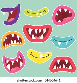 Cute Monster Mouths set collection