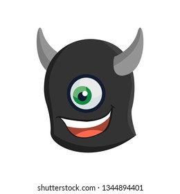 Cute monster on the white background
