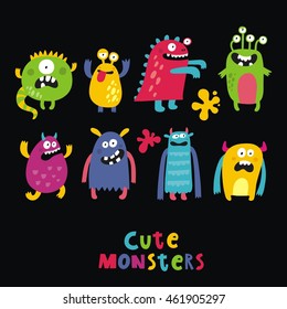 Cute monster print