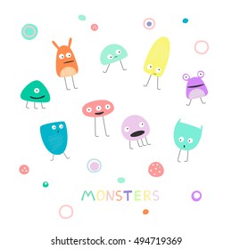 Cute monster print