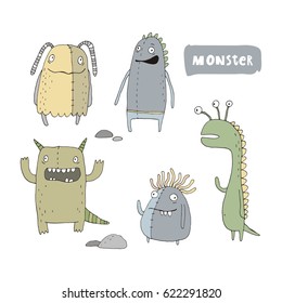 Cute monster print