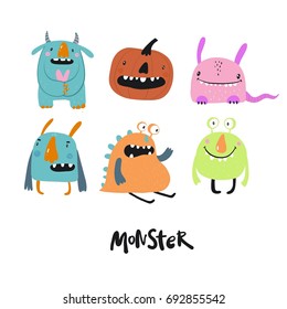 Cute monster print