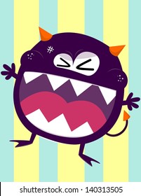 cute monster scared