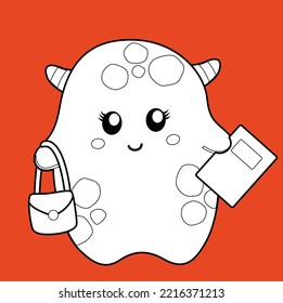 Marca digital de escuela de monstruos