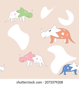 Cute monster seamless pattern.Voctor illustration.