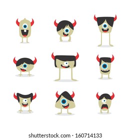 cute monster set