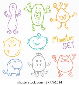 Cute monster set