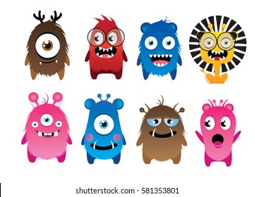 cute monster set