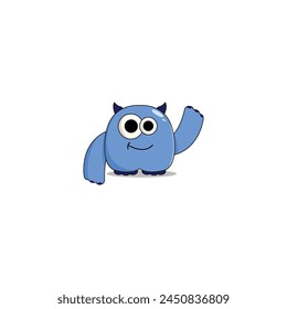 cute monster set illustration colorful funny concept vector 